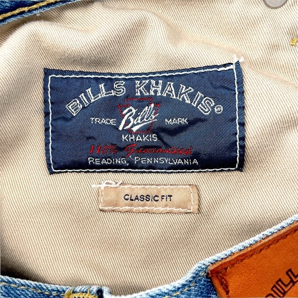 Bills Khakis Classic Fit 120z Denim Jeans, Medium Light Wash, Size 31 x 30 - Picture 9 of 10